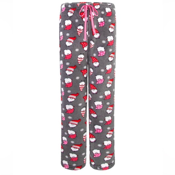 🍂PJ PLUSH Gnomes  Fleece Lounge PJ XL BOTTOMS NWOT - Picture 2 of 7